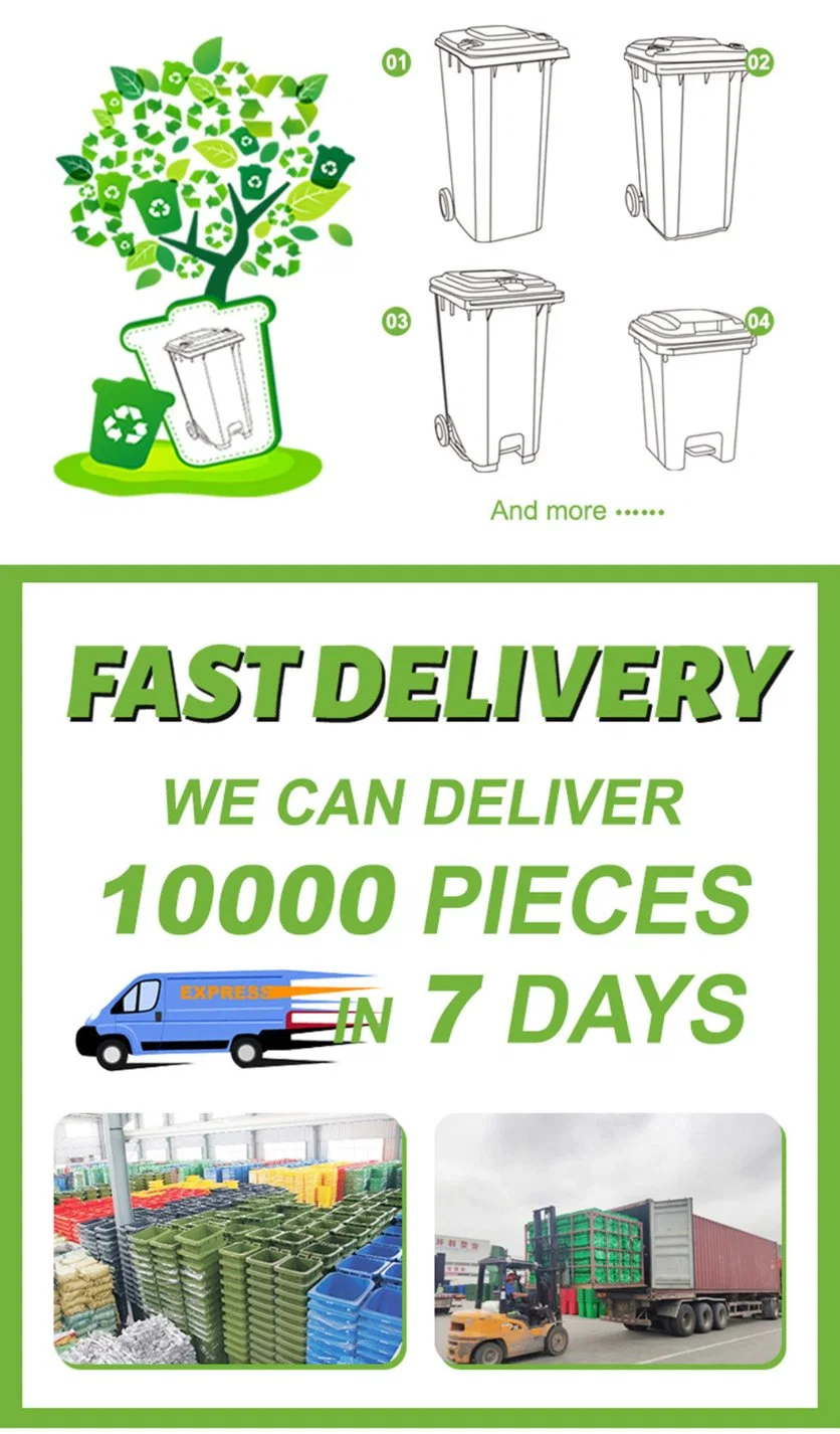 120L/240L Outdoor Public Street Medical hospital Recycle Pedal HDPE Dustbin Mobile/Rubbish/Wheelie/Waste/Trash Plastic Garbage Bin
