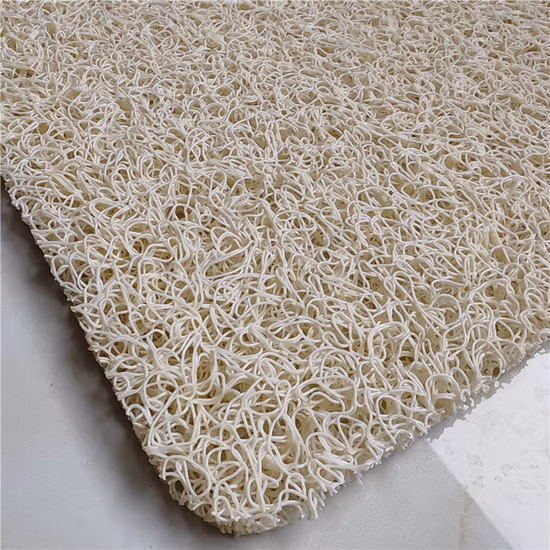 PVC Coil Quick Drying Anti Slip Rug Shower Loofah Bath Mat for Bathroom Tub