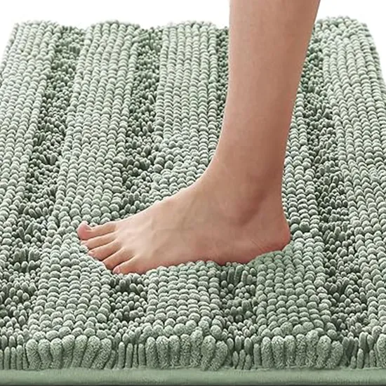 Chenille Bathroom Rug Bathroom Quick Drying Diatomite Bath Stone Mat with Anti