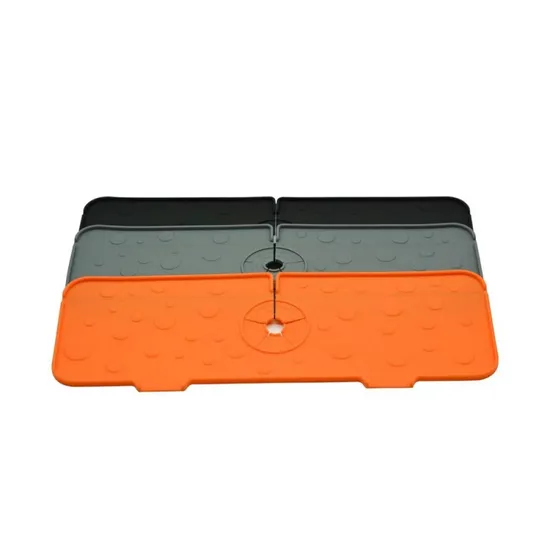 Kitchen Bathroom Faucet Water Catcher Absorbent Mat Drain Pad Silicone Sink Splash Guard Silicone Faucet Mat 