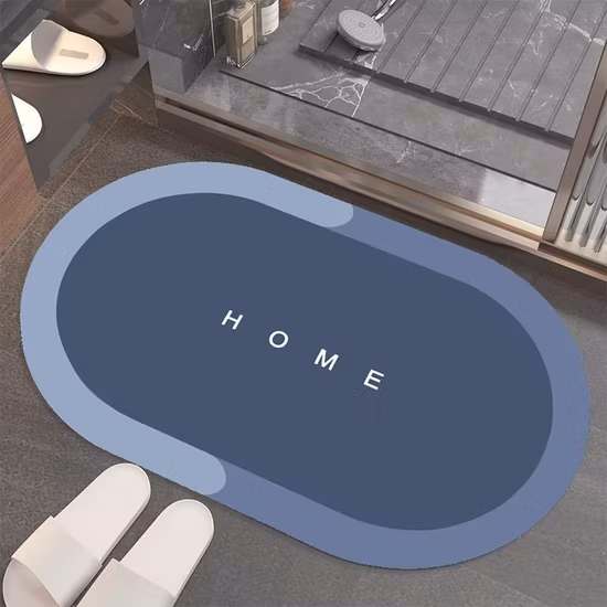 Innovative Quickly Drying Anti Slip Bathroom Area Rug Floor Mat Soft Diatomite Absorbent Shower Sink Bathtub Bath Mat