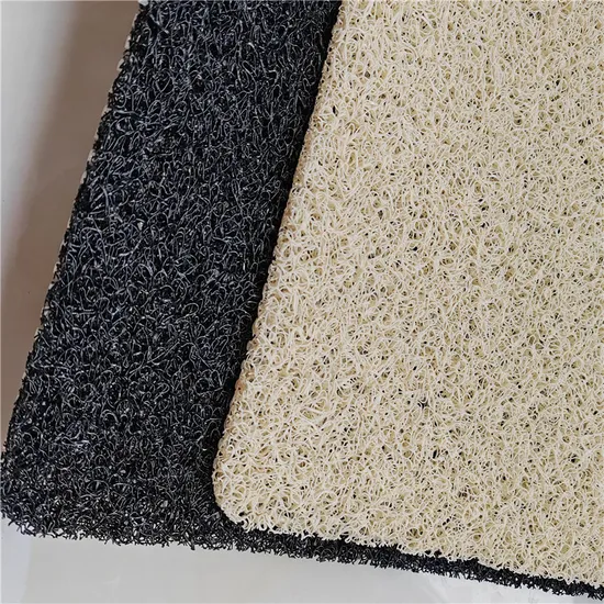 PVC Coil Quick Drying Anti Slip Rug Shower Loofah Bath Mat for Bathroom Tub 