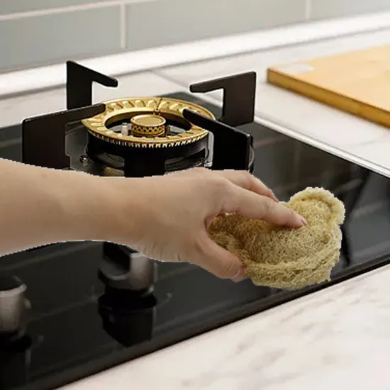 Natural Loofah Cup Cup Mat Double