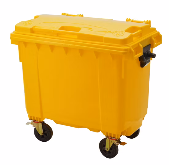120/240L/1100L/660L Large Outdoor Public Street HDPE 4 Wheel Mobile Dustbin Industrial Plastic Trash /Rubbish/Garbage/Wheelie Bin Waste Container with Lid Pedal