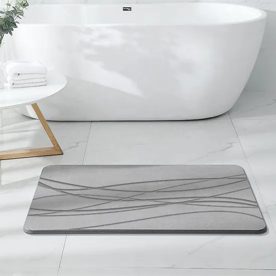 Eco Friendly Diatomite Bath Mat Super Absorbent Diatomaceous Stone Earth Mat 