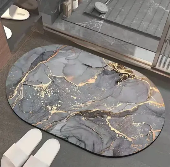 Quick Dry Bathroom Non Slip Floor Modern Bathtub Rugs Diatomite Bath Mat for Bathroom Kitchen Bedroom Home 