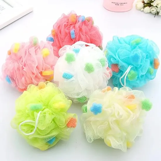 Bath Ball Loofah Sponge Shower Scrubber Sponge Bath Poufs Bath Ball 