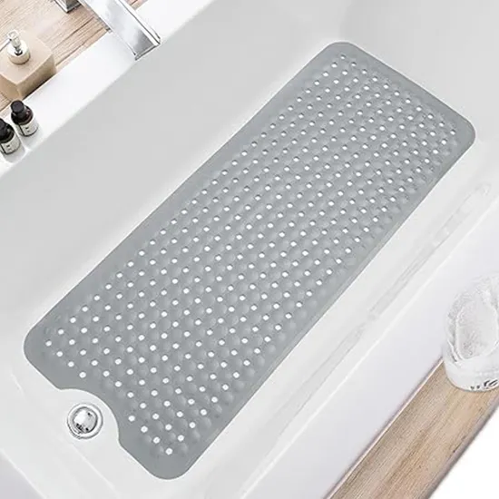 Nature Material PVC Anti Slip Bath Mat Pattern Quick Dry Diatomaceous Earth Shower Bath Mats 