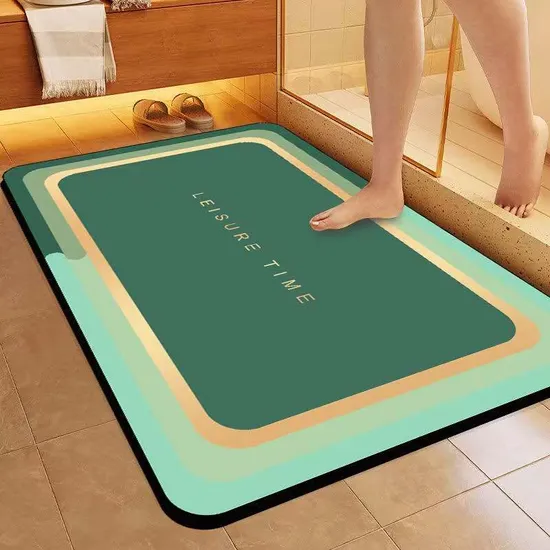 Diatomaceous Bathroom Absorbed Water Carpet Quick Drying Antislip Soft Diatomite Shower Bath Mat Diatomaceous Non Slip Rug 