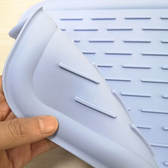 Silicone Drain Pad Dish Draining Mat Non Slip Drying Pad Dry Fast Sink Drying Mat for Kitchen
